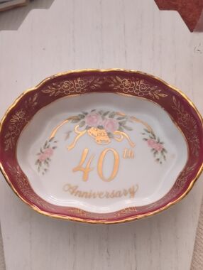 Lefton China 40th Anniversary Celebratory Dish
